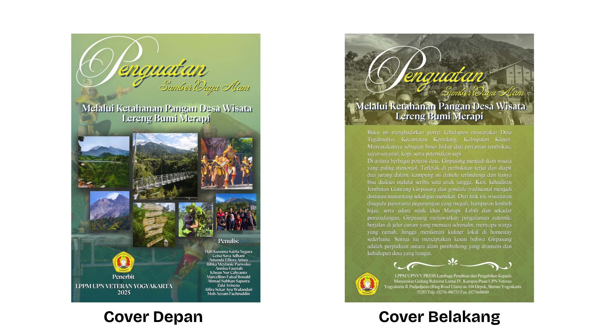Cover Buku Penguatan Sumber Daya Alam Melalui Ketahanan Pangan Desa Wisata Lereng Bumi Merapi